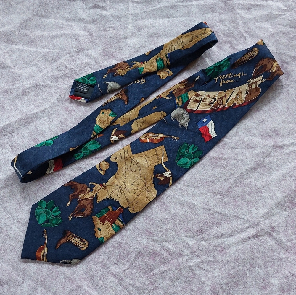 Vintage Texas Themed Necktie